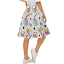 Tridimensional-pastel-shapes-background-memphis-style Classic Short Skirt View3