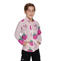 Seamless-strawberry-fruit-pattern-background Kids  Windbreaker by Salman4z