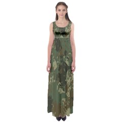 Camouflage-splatters-background Empire Waist Maxi Dress by Salman4z