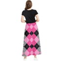 Seamless-argyle-pattern Maxi Chiffon Skirt View2