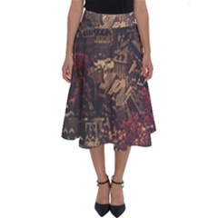 Vintage Cityscape City Retro Old Perfect Length Midi Skirt by Salman4z