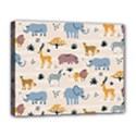 Wild Animals Seamless Pattern Deluxe Canvas 20  x 16  (Stretched) View1