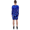 Blue Roses Flowers Plant Romance Blossom Bloom Nature Flora Petals Asymmetric Cut-Out Shift Dress View2