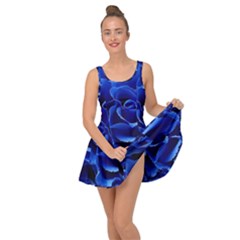 Blue Roses Flowers Plant Romance Blossom Bloom Nature Flora Petals Inside Out Casual Dress by pakminggu