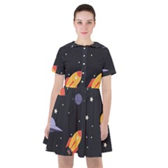 Cosmos Rockets Spaceships Ufos Sailor Dress by pakminggu