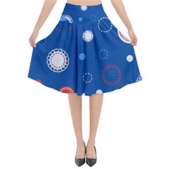 Christmas Pattern Tree Design Flared Midi Skirt by pakminggu