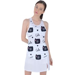 Cute Cameras Doodles Hand Drawn Racer Back Mesh Tank Top by pakminggu