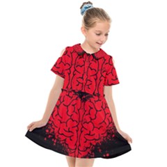 Heart Brain Mind Psychology Doubt Kids  Short Sleeve Shirt Dress by pakminggu