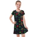 Apples Honey Honeycombs Pattern Kids  Cross Web Dress View1