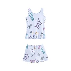 Doodle Pattern Kids  Boyleg Swimsuit by pakminggu