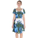 Flowers Roses Rose Nature Bouquet Short Sleeve Bardot Dress View1