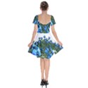 Flowers Roses Rose Nature Bouquet Short Sleeve Bardot Dress View2