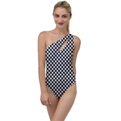 Background Black Board Checker Checkerboard To One Side Swimsuit by pakminggu