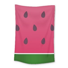 Watermelon Fruit Summer Red Fresh Food Healthy Small Tapestry by pakminggu