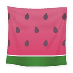 Watermelon Fruit Summer Red Fresh Food Healthy Square Tapestry (large) by pakminggu