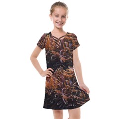 Sea Anemone Coral Underwater Ocean Sea Water Kids  Cross Web Dress by pakminggu