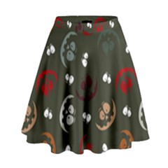 Art Halloween Pattern Creepy Design Digital Papers High Waist Skirt by pakminggu