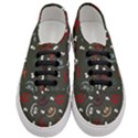 Art Halloween Pattern Creepy Design Digital Papers Women s Classic Low Top Sneakers View1