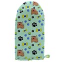 Dog Pattern Seamless Blue Background Scrapbooking Microwave Oven Glove View1