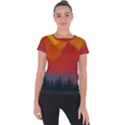 Mountain Forest Nature Scenery Art Mountains Short Sleeve Sports Top  View1