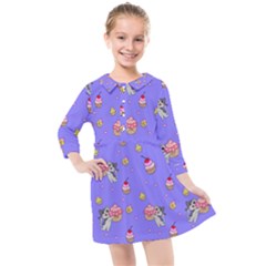 Art Pattern Design Seamless Scrapbooking Kids  Quarter Sleeve Shirt Dress by pakminggu