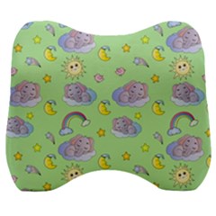 Elephant Sleeping Elephants Background Velour Head Support Cushion by pakminggu