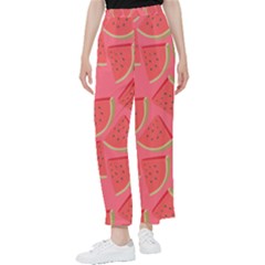 Watermelon Background Watermelon Wallpaper Women s Pants  by pakminggu