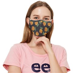 Pineapple Background Pineapple Pattern Fitted Cloth Face Mask (adult) by pakminggu