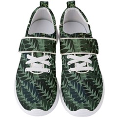 Background Pattern Leaves Texture Design Wallpaper Men s Velcro Strap Shoes by pakminggu