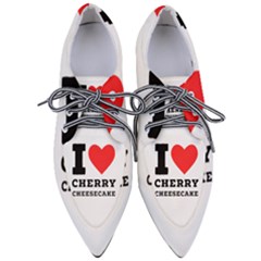 I Love Cherry Cheesecake Pointed Oxford Shoes by ilovewhateva