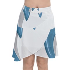 Blue Dolphin Chiffon Wrap Front Skirt by pakminggu