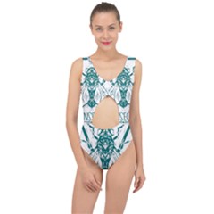 Green Insect Bee Illustration Center Cut Out Swimsuit by pakminggu