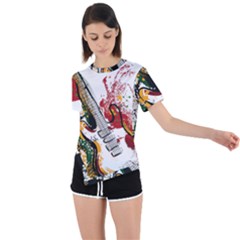 Electric Guitar Asymmetrical Short Sleeve Sports Tee by pakminggu