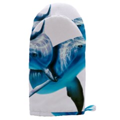 Two Dolphins Art Atlantic Dolphin Painting Animal Marine Mammal Microwave Oven Glove by pakminggu