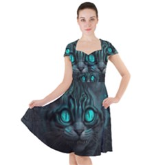 Angry Cat Fantasy Cap Sleeve Midi Dress by pakminggu