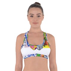 Brain Cerebrum Biology Abstract Cross Back Sports Bra by pakminggu