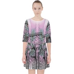 Tourette Syndrome Epilepsy Brain Quarter Sleeve Pocket Dress by pakminggu