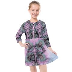 Tourette Syndrome Epilepsy Brain Kids  Quarter Sleeve Shirt Dress by pakminggu