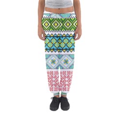 Ukraine Ornament Pattern Symbolism Geometric Women s Jogger Sweatpants by pakminggu