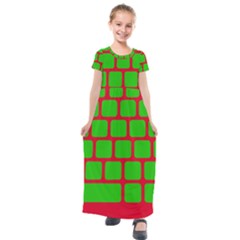 Keyboard Keys Computer Input Pc Kids  Short Sleeve Maxi Dress by danenraven