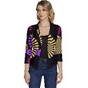 Seamless Halloween Day Of The Dead Women s Casual 3/4 Sleeve Spring Jacket View1