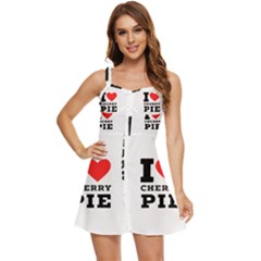 I Love Cherry Pie Ruffle Edge Bra Cup Chiffon Mini Dress by ilovewhateva