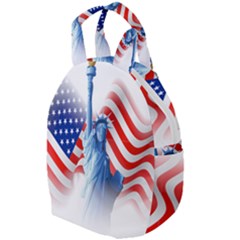 Statue Of Liberty And Usa Flag Art Travel Backpack by danenraven