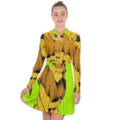 Lion Cartoon Parody Long Sleeve Panel Dress by danenraven