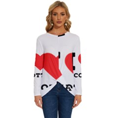 I Love Ricotta Long Sleeve Crew Neck Pullover Top by ilovewhateva