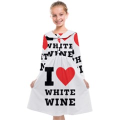 I Love White Wine Kids  Midi Sailor Dress by ilovewhateva