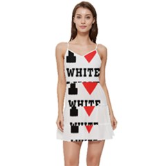 I Love White Wine Short Frill Dress by ilovewhateva