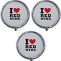 I love red wine Mini Round Pill Box (Pack of 3) View1