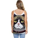 Grumpy Cat Casual Spaghetti Strap Chiffon Top View4