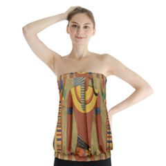 Egyptian Tutunkhamun Pharaoh Design Strapless Top by Mog4mog4